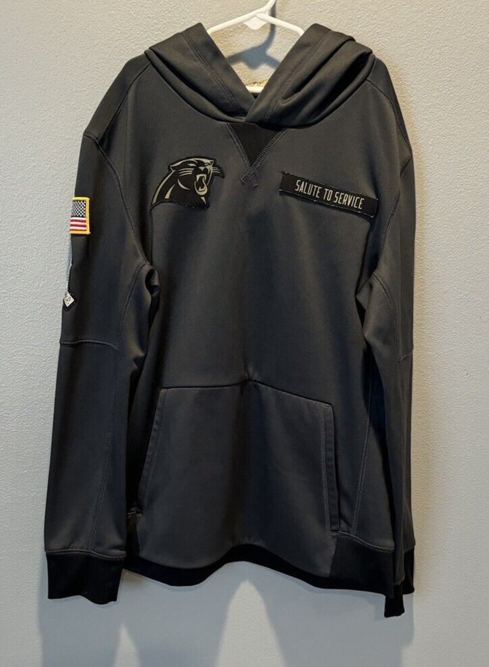 Nike Carolina Panthers Salute to Service On Field Hoodie Size YL (14-16) Camo